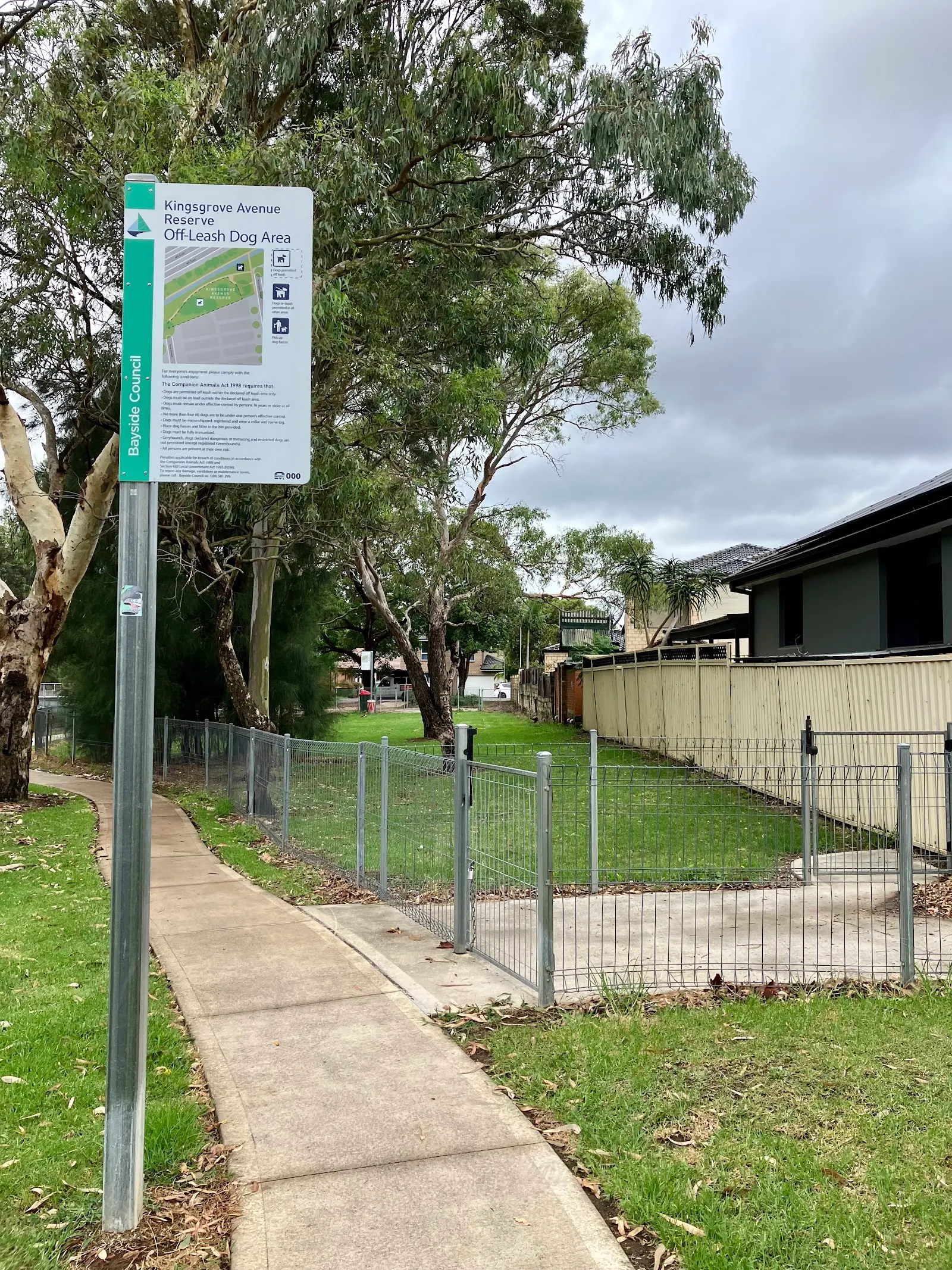 Kingsgrove Avenue Reserve Fenced Dog Park dog park